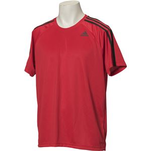 adidas(アディダス) D2M トレーニング3ストライプスTシャツ カラー:スカーレット サイズ:J/M 商品画像