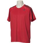 adidas（アディダス） D2M トレーニング3ストライプスTシャツ カラー：スカーレット サイズ：J2XO