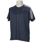 adidas（アディダス） D2M トレーニング3ストライプスTシャツ カラー：カレッジネイビー サイズ：J／L