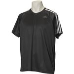 adidas（アディダス） D2M トレーニング3ストライプスTシャツ カラー：ブラック サイズ：J／XS
