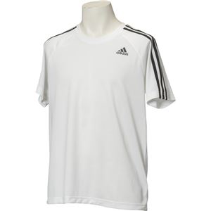 adidas(アディダス) D2M トレーニング3ストライプスTシャツ カラー:ホワイト サイズ:J/L 商品画像