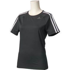 adidas(アディダス) D2M トレーニング ベーシック半袖Tシャツ 3ストライプ カラー:ブラック サイズ:J/L Women's 商品画像