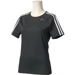 adidas（アディダス） D2M トレーニング ベーシック半袖Tシャツ 3ストライプ カラー：ブラック サイズ：J／L Women's