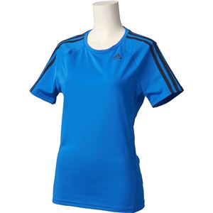 adidas(アディダス) D2M トレーニング ベーシック半袖Tシャツ 3ストライプ カラー:ブルー サイズ:J/L Women's 商品画像