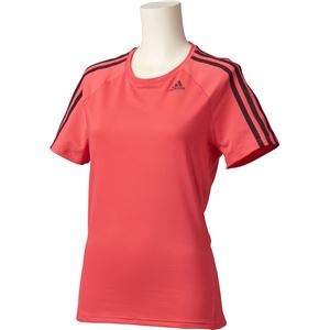 adidas(アディダス) D2M トレーニング ベーシック半袖Tシャツ 3ストライプ カラー:コアピンク サイズ:J/L Women's 商品画像
