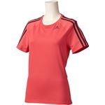 adidas（アディダス） D2M トレーニング ベーシック半袖Tシャツ 3ストライプ カラー：コアピンク サイズ：J／L Women's