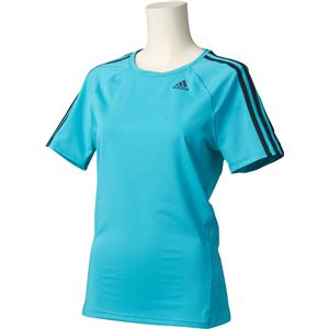 adidas(アディダス) D2M トレーニング ベーシック半袖Tシャツ 3ストライプ カラー:エナジーブルー サイズ:J/L Women's 商品画像