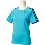 adidas（アディダス） D2M トレーニング ベーシック半袖Tシャツ 3ストライプ カラー：エナジーブルー サイズ：J／L Women's