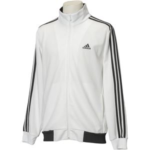 adidas（アディダス） ESSENTIALS 3ストライプス ジャージジャケット カラー：ホワイト／ブラック サイズ：J／L