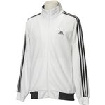 adidas（アディダス） ESSENTIALS 3ストライプス ジャージジャケット カラー：ホワイト／ブラック サイズ：J／L