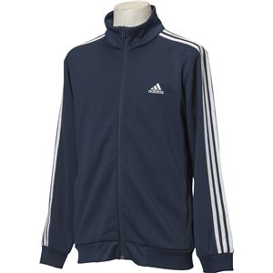 adidas（アディダス） ESSENTIALS 3ストライプス ジャージジャケット カラー：カレッジネイビー／ホワイト サイズ：J／L