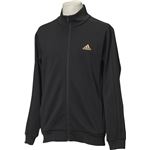 adidas（アディダス） ESSENTIALS 3ストライプス ジャージジャケット カラー：ブラック／ゴールドメット サイズ：J2XO