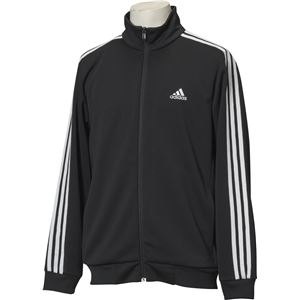 adidas（アディダス） ESSENTIALS 3ストライプス ジャージジャケット カラー：ブラック／ホワイト サイズ：J／L