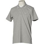 adidas（アディダス） ESSENTIALS ストライプ ポロシャツ カラー：ミディアムグレイヘザー サイズ：J／XS