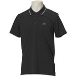 adidas（アディダス） ESSENTIALS ストライプ ポロシャツ カラー：ブラック サイズ：J2XO
