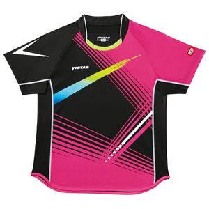 ヤマト卓球 VICTAS(ヴィクタス) 卓球アパレル V-SW028 Viscotecs ゲームシャツ(男女兼用) 031456 ピンク Mサイズ