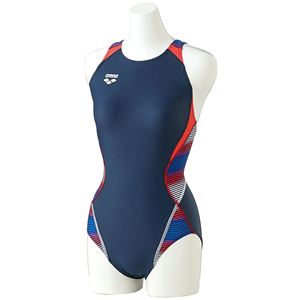 デサント ARENA(アリーナ) AQUA RACING セイフリーバック(着やストラップ) FAR7564W ネイビー×トリコ×Bレッド XOサイズ