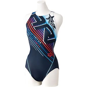 デサント ARENA(アリーナ) AQUA RACING セイフリーバック(着やストラップ) FAR7567W ネイビー×トリコ XOサイズ