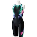 デサント ARENA(アリーナ) AQUA RACING セイフリーバックスパッツ(着やストラップ) FAR7568W ブラック×ピンク XOサイズ