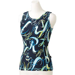 デサント ARENA(アリーナ) Water Exercise 大きめカラースナップ付きロングトップス(差し込みフィットパッド) FLA7739W ネイビー XOサイズ