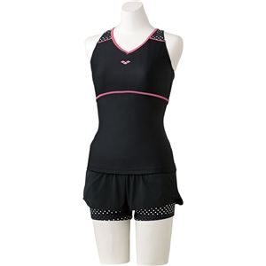 デサント ARENA(アリーナ) Body Cover アクアランスタイル(差し込みフィットパッド) FLA7748W ブラック×ブラック×ブラックホワイト×ピンクC×ブラック XOサイズ