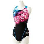 デサント ARENA（アリーナ） AQUA EXA トライアングルバック（ひっかけフィットパッド） FLA7708W ブラックピンク×ブラック×ターコB Sサイズ