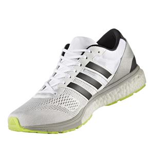 adidas（アディダス） ランニングシューズ BA8228 ランニングホワイト×コアブラック×ソーラーイエロー 25.5cm