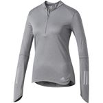 adidas（アディダス） RESPONSE ハーフジップ長袖Tシャツ W グレー J／XS BUF41