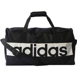 adidas(アディダス) リニアロゴチームバッグ(M) ブラック×ブラック×ホワイト M BVB06 商品写真1