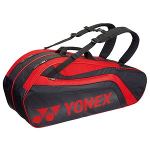 Yonex(ヨネックス) TOURNAMENT SERIES ラケットバック6 リュック付き(ラケット6本用) ブラック×レッド BAG1812R 商品画像