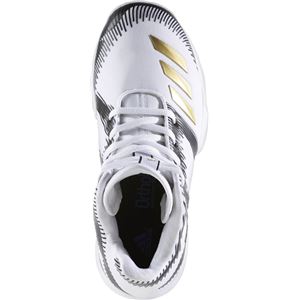 adidas(アディダス) Junior バスケットボールシューズ SPG K(スコアリング・ポイント・ガード キッズ) B49606 ランニングホワイト×ゴールドメット×コアブラック 22.0cm 商品写真2