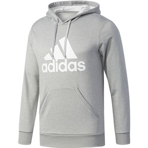 adidas(アディダス) M ESSENTIALS ライトスウェットパーカー (裏毛) DJP51 ミディアムグレイヘザー×ホワイト J/L