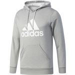 adidas(アディダス) M ESSENTIALS ライトスウェットパーカー (裏毛) DJP51 ミディアムグレイヘザー×ホワイト J/L