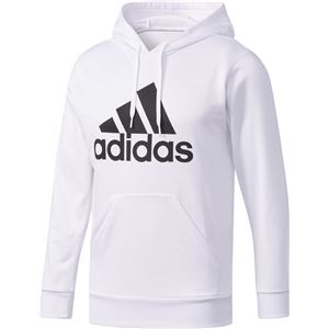 adidas(アディダス) M ESSENTIALS ライトスウェットパーカー (裏毛) DJP51 ホワイト×ブラック J/L