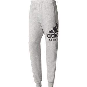 adidas(アディダス) M SPORT ID ATHLETICS ロゴ スウェットテーパードパンツ (裏起毛) DLF14 ミディアムグレイヘザー J/L