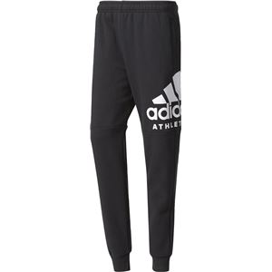 adidas(アディダス) M SPORT ID ATHLETICS ロゴ スウェットテーパードパンツ (裏起毛) DLF14 ブラック J/L