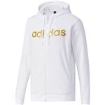 adidas(アディダス) M ESSENTIALS ビッグリニアロゴ スウェットフルジップパーカー (裏毛) DUV62 ホワイト J/L