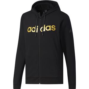 adidas(アディダス) M ESSENTIALS ビッグリニアロゴ スウェットフルジップパーカー (裏毛) DUV62 ブラック J/L