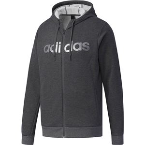 adidas(アディダス) M ESSENTIALS ビッグリニアロゴ スウェットフルジップパーカー (裏毛) DUV62 ダークグレイヘザー J/L