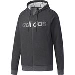 adidas(アディダス) M ESSENTIALS ビッグリニアロゴ スウェットフルジップパーカー (裏毛) DUV62 ダークグレイヘザー J/L