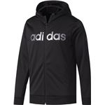 adidas(アディダス) M ESSENTIALS ビッグリニアロゴ ウォームアップフルジップパーカー DUV64 ブラック×ナイトメット J/L