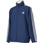 adidas(アディダス) M ESSENTIALS 3ストライプス ウインドブレーカージャケット (裏起毛) DUV75 カレッジネイビー J/L