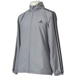 adidas(アディダス) M ESSENTIALS 3ストライプス ウインドブレーカージャケット (裏起毛) DUV75 グレースリー J/L