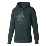 adidas(アディダス) M SPORT ID ATHLETICS ロゴ スウェットパーカー (裏起毛) EBW85 グリーンナイト×ブラック J/S