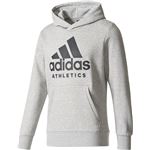 adidas(アディダス) M SPORT ID ATHLETICS ロゴ スウェットパーカー (裏起毛) EBW85 ミディアムグレイヘザー J/X