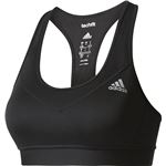 adidas(アディダス) W M4T トレーニング ミディアムサポート テックフィットブラ BHU33 ブラック×マットシルバー J/L