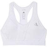 adidas(アディダス) W M4T トレーニング ミディアムサポート テックフィットブラ BHU33 ホワイト×マットシルバー J/L