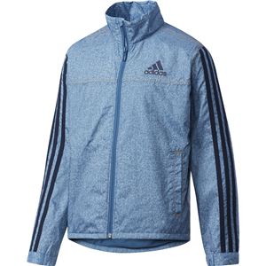 adidas(アディダス) Boys adidasDAYS' デニム風ウインドブレーカージャケット(裏起毛) DUV91 コアブルー J140