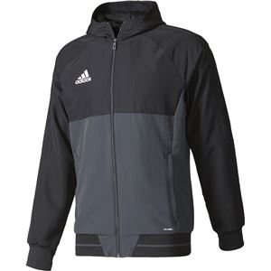 adidas（アディダス） TIRO17 プレゼンテーションジャケット BRR64 ブラック×ダークグレー×ホワイト J/L