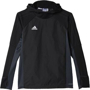 adidas（アディダス） KIDS TIRO17 ウォームトップ（裏アルミ付） BRR76 ブラック×ダークグレー×ホワイト J160